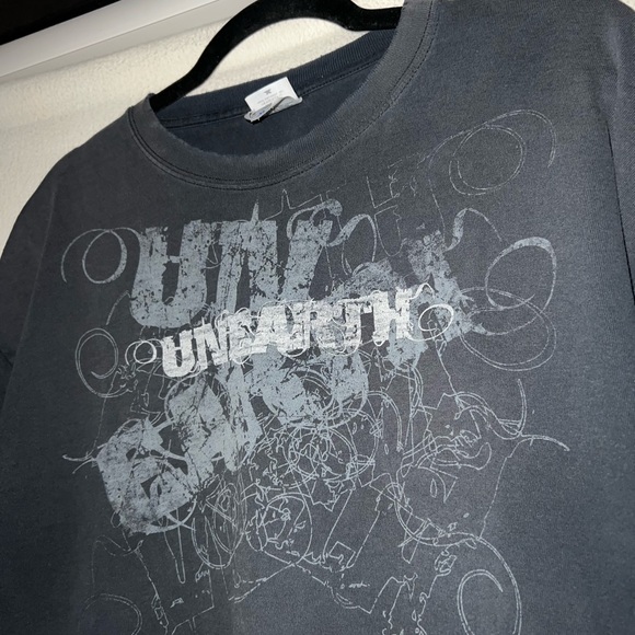 Vintage Y2k Unearth Metal Band T-Shirt Graphic Tee Grunge Anvil Tag Size XL - Picture 3 of 5
